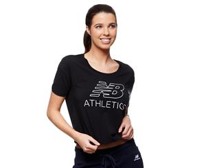 New Balance Women's NB Athletic Cropped Tee / T-Shirt / Tshirt - Black