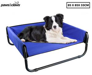 Paws & Claws 85cm Elevated Pet Bed - Blue