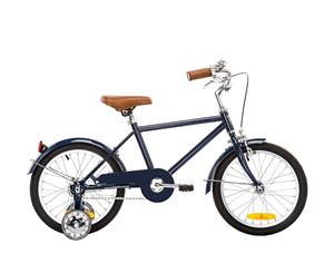 Reid 16 Inch Boys Vintage Roadster Bike Retro Classic Bikes Training Wheels Navy