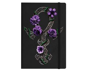 Requiem Collective Floral Ankh A5 Hard Cover Notebook (Black) - GR1738