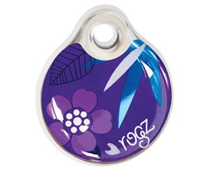 Rogz Small Purple Forest ID-Tagz Resin Instant Dog Puppy Cat Pet Tag (Small - 2.7cm)