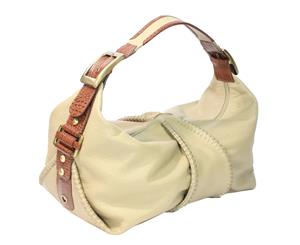 Rosa Bella Roma Genuine Leather Handbag - Taupe