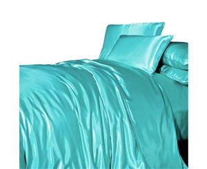 Satin Quilt Cover - Turquoise/Aqua