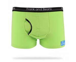 Single - Boxer Briefs Frank and Beans Underwear Mens Cotton S M L XL XXL Trunks - Green