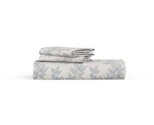 Soft Leaves Duvet Cover Set in Soft Leaves Moonbeam or Quarry in Queen