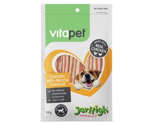 VitaPet JerHigh Chicken & Bacon 100g