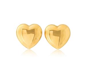 9CT Yellow Gold Heart Stud Earring