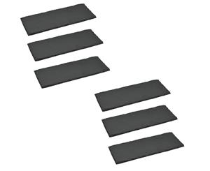 Argon Tableware Starter Serving Slate Side Plate for Food and Antipasti - 29 x 12cm - Pack of 6