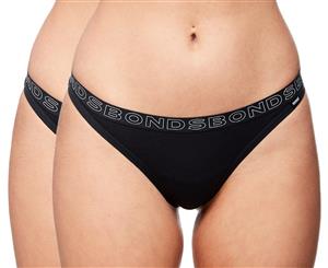 Bonds Women's Hipster Gee 2-Pack - Black