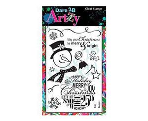 Dare 2B Artzy Clear Stamps 4X6 Sheet Snowman