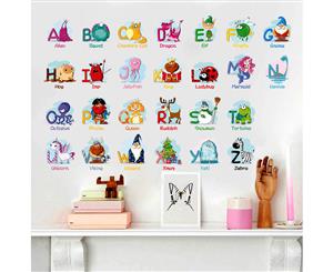 Early Education Alphabet Decals Wall Sticker (Size 70cm x 45cm)