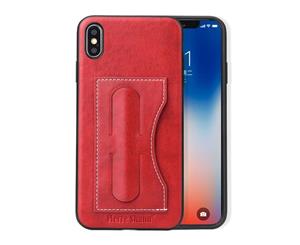 For iPhone XS MAX CoverLuxury Light Leather Back Shell Phone CaseRed