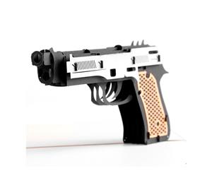 Gun 3D Pop up Greeting Card