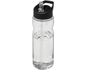 H2o Base Tritan 650Ml Spout Lid Sport Bottle (Transparent/Solid Black) - PF2849