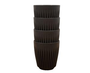 Huskee Set of 4 Charcoal Cups 8oz (237ml)