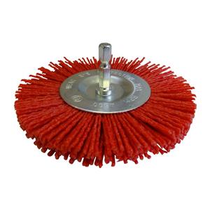 Josco 100mm 1/4-Hex Mounted Abrasive Nylon Wheel Brush