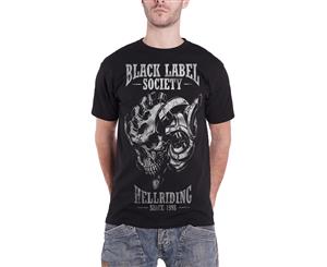 Label Society T Shirt Hell Riding Since 1998 Band Logo Official Mens - Black