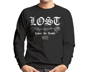 London Banter Lost & Lookin For Trouble Men's Sweatshirt - Black