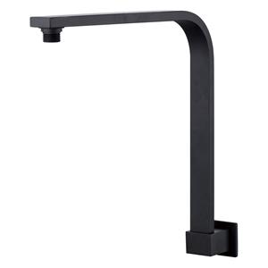 Mondella Rococo 300mm Black Curved Wall Shower Arm