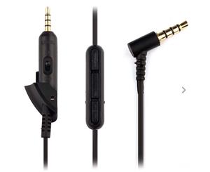 REYTID Replacement Audio Cable Compatible with Bose QuietComfort 15 / QC15 / QC2 Headphones w/ In-Line Remote & Mic - Compatible with iPhone & Android - Black