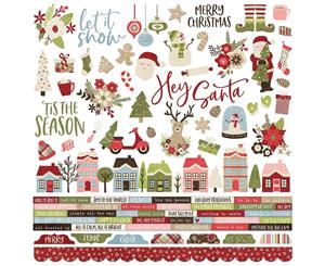 Simple Stories - Holly Jolly Cardstock Stickers 12 inch X12 inch - Combo