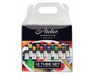 Atelier Interactive Acrylic Paint Set - 12 x 20ml Tubes