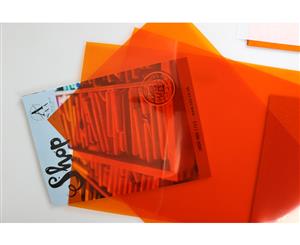 Coloured Acetate Orange A3 Pack of 10