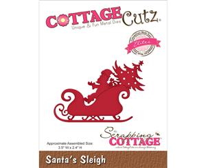 CottageCutz Elites Die -Santa's Sleigh 3.5&quotX2.4"