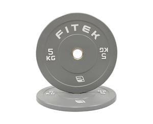 FITEK 5KG Pair Virgin Rubber Olympic Colour Bumper Plates V3