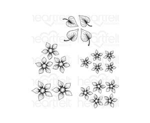 Heartfelt Creations - Cling Rubber Stamp Set - Purr-Fect Posies 1.5 To 2.75in