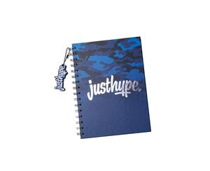 Hype Blue Camo A5 Notebook With Rubber Charm - Blue