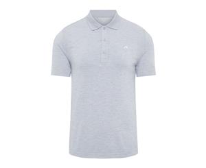 J.Lindeberg M Isaac Lightweight Seamless Polo - Stone Grey Melange - Mens