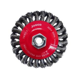 Josco 115mm Multi-Thread HD-Steel Twist Knot Wire Bevel Brush