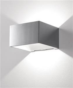 LEDlux Kube 6W Wall Bracket in Polished Aluminium