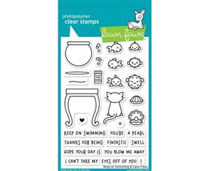 Lawn Fawn Clear Stamps 4 inch X6 inch Keep On Swimming