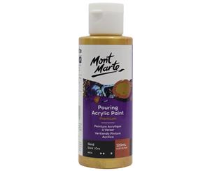 Mont Marte Acrylic Pouring Paint 120ml Bottle - Gold