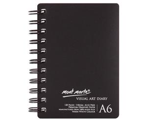 Mont Marte Visual Art Diary Spiral Bound White Paper A6 110gsm 120 Sheet