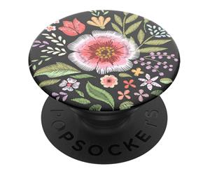 PopSockets Universal Swappable PopGrip Holder/Stand w/Base Flower Fair f/ Phones