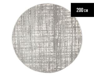 Rug Culture 200x200cm Mirage 354 Round Rug - Silver