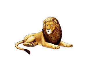 Safari Party Supplies Jointed Lion Cutout Decoration