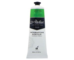 Atelier Interactive Acrylic Paint 80ml S2 - Permanent Green Light