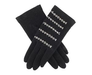 Dents Women's Wool Blend Gloves - Black