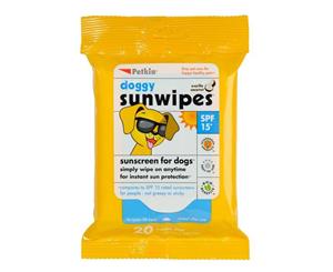 Doggy Sunwipes Sunscreen for Dogs SPF 15 - Petkin - 20 Wipes