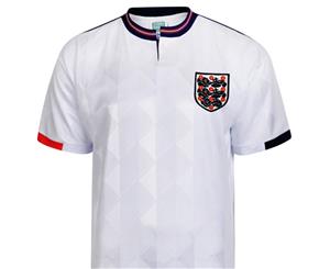 England 1989 Retro Adult Unisex Football Shirt (White) - SG17315