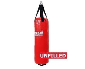 MORGAN Skinny Punch Bag Muay Thai Boxing MMA [Unfilled Red] - Red