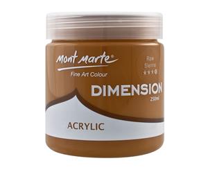 Mont Marte Dimension Acrylic Paint 250ml Pot - Raw Sienna