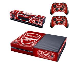 REYTID Arsenal Crest Compatible with Xbox One Console Skin / Sticker + 2 x Controller Decals & Kinect Wrap - Full Set - Red