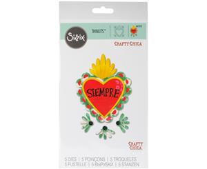 Sizzix Thinlits Dies-Sacred Heart W/Flowers