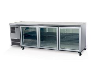 Skope CL600 3 Glass or Solid Swing Door Fridge - Silver