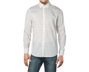 Zachary Prell Mens Ski Cotton Printed Button-Down Shirt